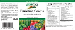Label for GreenRich Enriching Greens