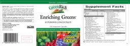 Label for GreenRich Enriching Greens