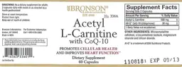 Label for Acetyl L-Carnitine with CoQ-10