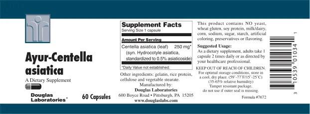 Label for Ayur-Boswellia Asiatica