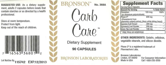 Label for Carb Care