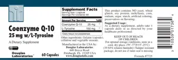 Label for Coenzyme Q-10 25 mg W/L-Tyrosine