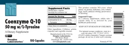 Label for Coenzyme Q-10 50 mg W/L-Tyrosine