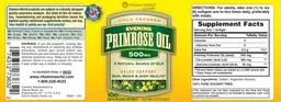 Label for Evening Primrose Oil 500 mg