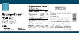 Label for Orange-Chew 250 mg Chewable Vitamin C