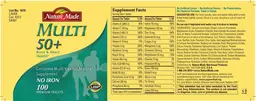 Label for Multi 50+ Bone & Heart Health