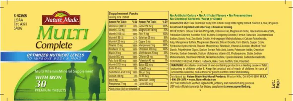 Label for Multi Complete with iron