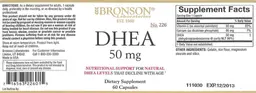 Label for DHEA 50 mg