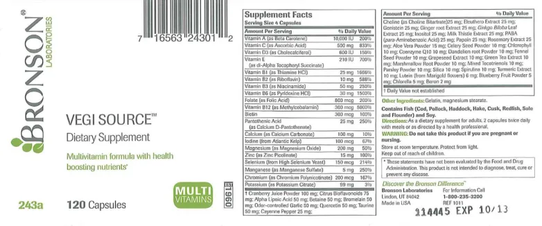 Label for Vegi Source