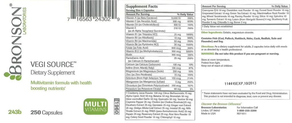 Label for Vegi Source