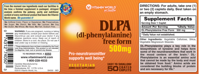 Label for DLPA 500 mg