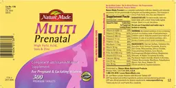Label for Multi Prenatal