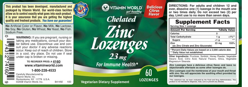 Zinc Lozenges 23 mg