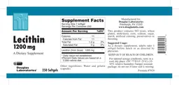 Label for Lecithin 1200 mg
