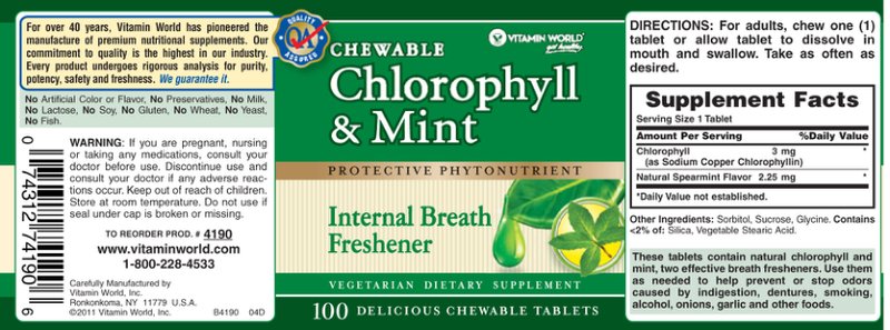 Chewable Chlorophyll & Mint