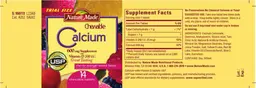 Label for Chewable Calcium 600 mg Supplement with Vitamin D 200 IU