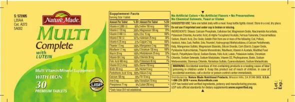 Label for Multi Complete With Lutein