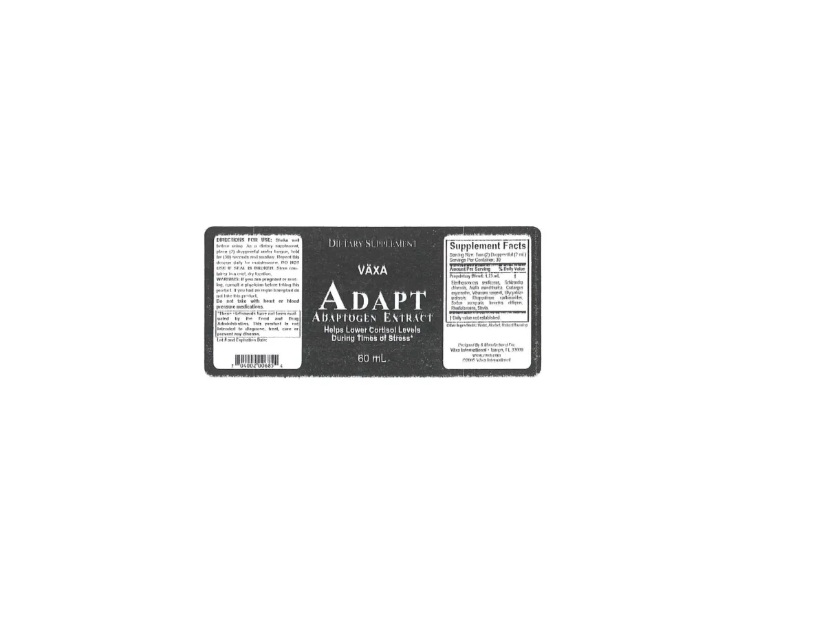 Label for Adapt Adaptogen Extract