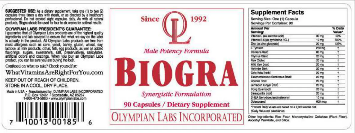 Label for Biogra