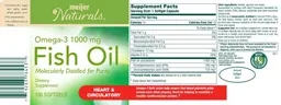 Label for Omega-3 1000 mg Fish Oil