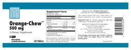 Label for Orange-Chew 500 mg