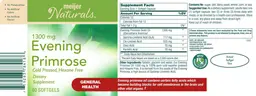 Label for Evening Primrose 1300 mg