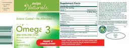 Label for Super Omega-3 300 EPA/200 DHA