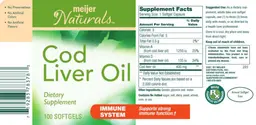 Label for Cod Liver Oil