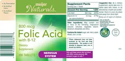 Folic Acid With B-12 800 mcg