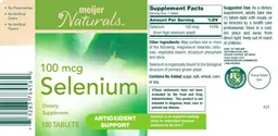 Label for Selenium 100 mcg