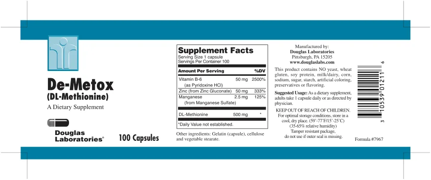 Label for De-Metox (DL-Methionine)