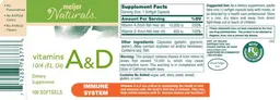 Label for vitamins A & D 10/4 (F.L. Oil)