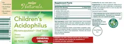 Label for Children's Acidophilus