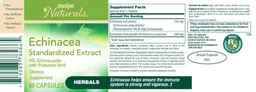 Label for Echinacea Standardized Extract