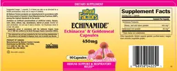 Label for Echinamide Echinacea & Goldenseal Capsules 450 mg