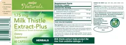 Label for Milk Thistle Extract-Plus 175 mg