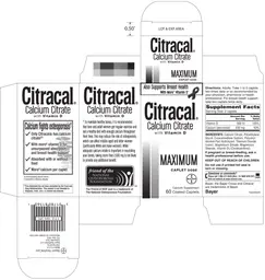Label for Citracal Maximum
