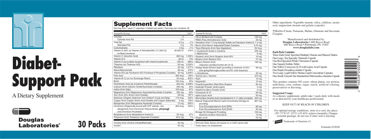 Label for Diabet-Support Pack