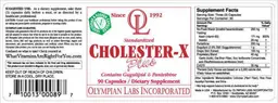 Label for Standardized Cholester-X Plus
