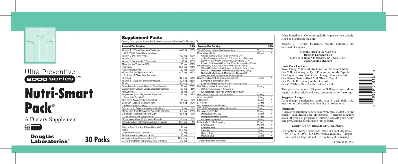 Label for Ultra Preventive 2000 Series Nutri-Smart Pack