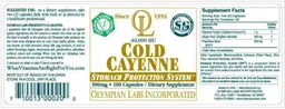 Label for Cold Cayenne Stomach Protection System