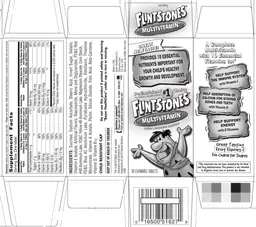 Label for Flintstones Multivitamin