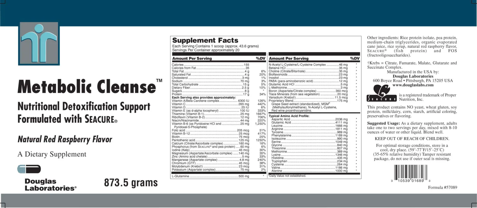 Label for Metabolic Cleanse