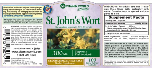 Label for St. John's Wort