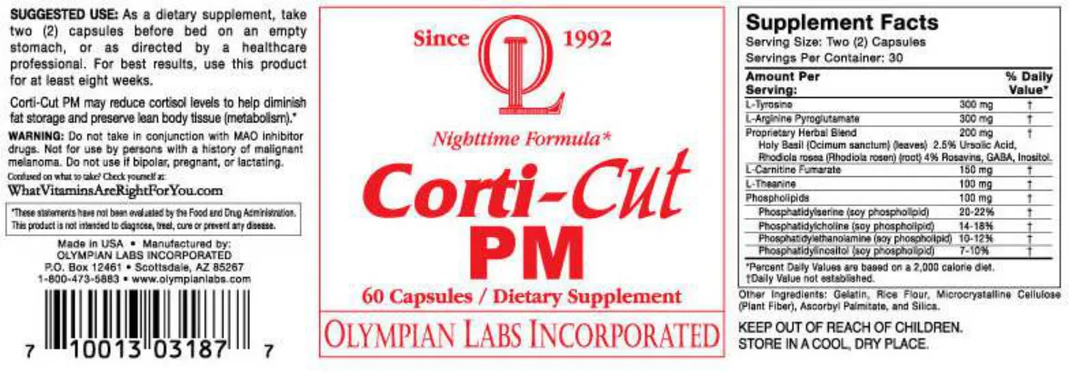 Label for Corti-Cut PM