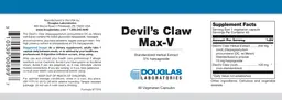 Label for Devil's Claw Max-V