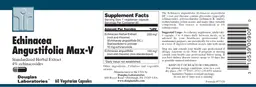 Label for Echinacea Angustifolia Max-V