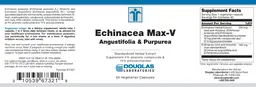 Label for Echinacea Max-V Angustifolia & Purpurea