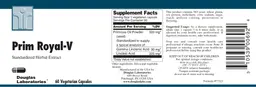 Label for Prim Royal-V Standardized Herbal Extract