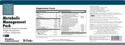 Label for Metabolic Management Pack